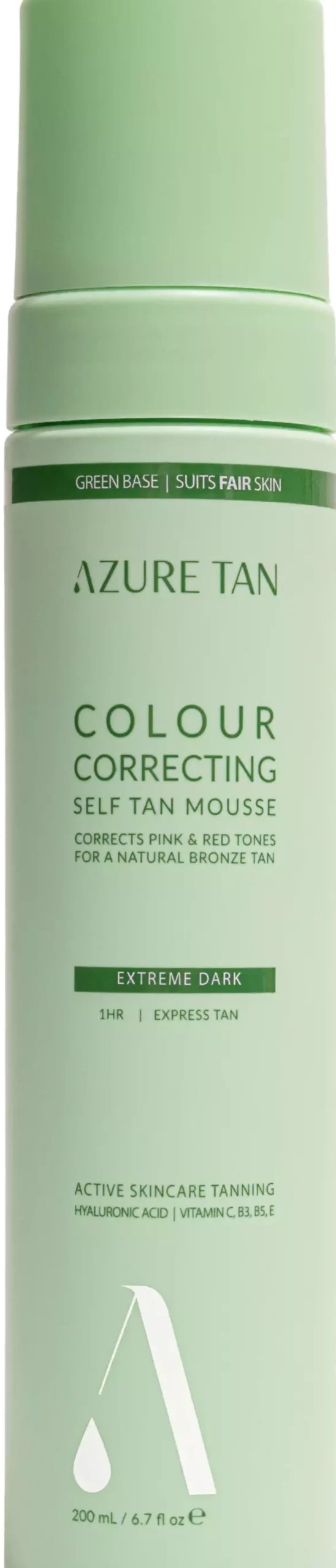 Azure TanSelf Tan Mousse Self Tan Mousse Green Base Extreme Dark