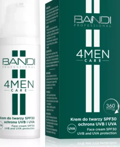 Bandi4Men Care Face Cream SPF30 UVB And UVA Protection 50 ml