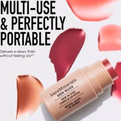 bareMineralsGEN NUDE Dew in One Cheek & Lip Stick Brick it On
