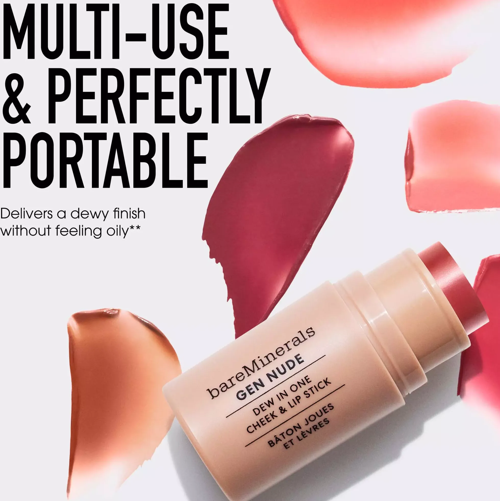 bareMineralsGEN NUDE Dew in One Cheek & Lip Stick Brick it On