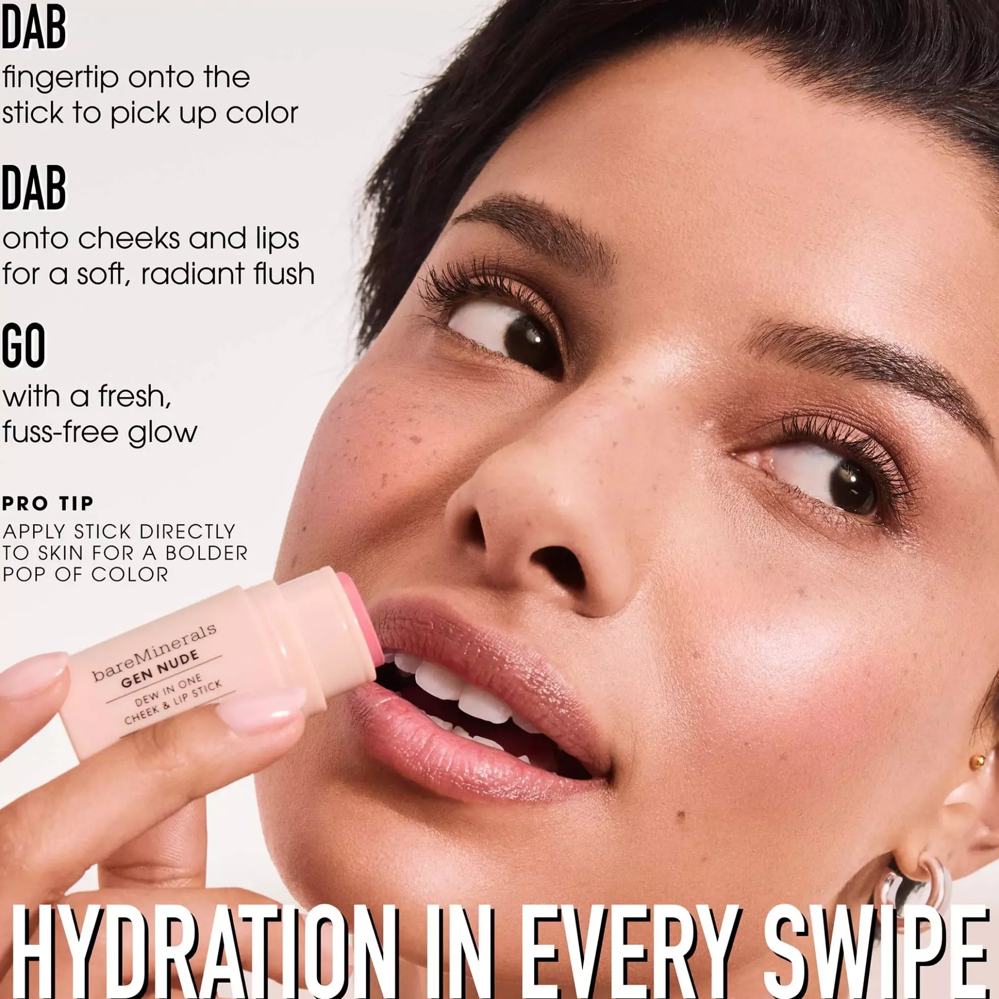 bareMineralsGEN NUDE Dew in One Cheek & Lip Stick Brick it On