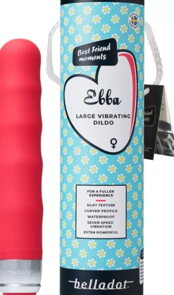 Belladot Ebba Large Vibrating Dildo Red Red