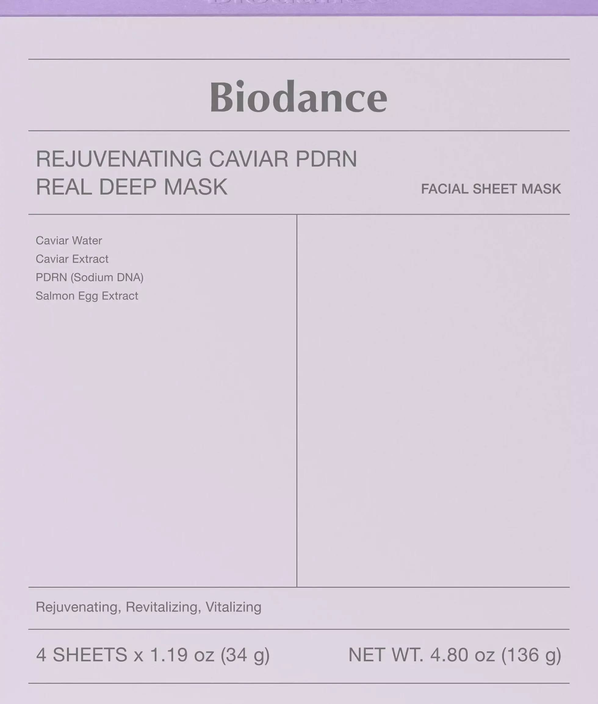 Biodance Rejuvenating Caviar PDRN Real Deep Mask 34 g