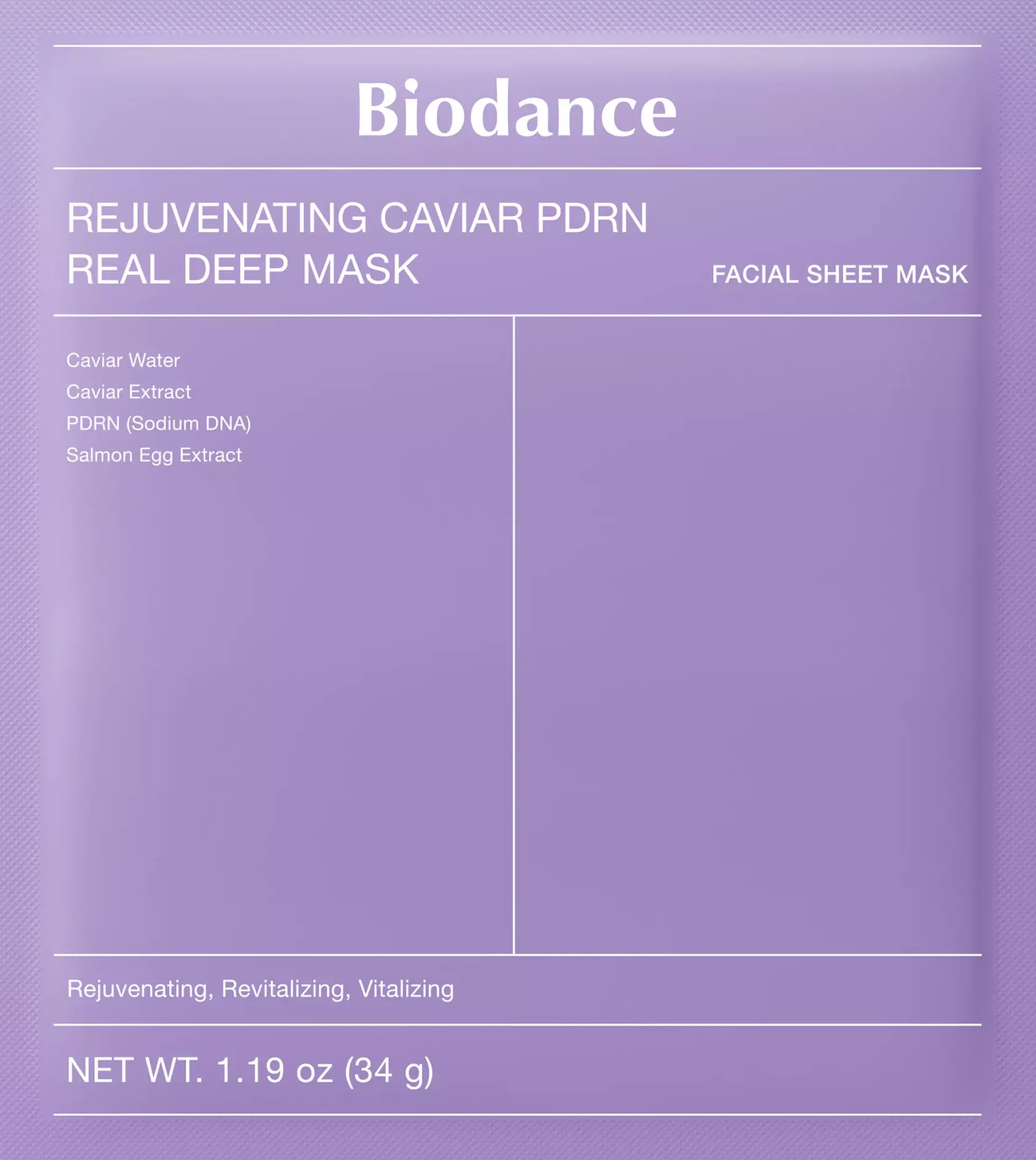 Biodance Rejuvenating Caviar PDRN Real Deep Mask 34 g