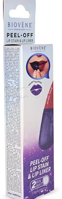 Biovène PEEL-OFF PERFECT REVEAL LIP STAIN & LINER IN ONE Heat Trace Stay-Perfect All Day