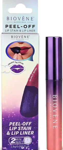 Biovène PEEL-OFF PERFECT REVEAL LIP STAIN & LINER IN ONE Split Berry Stay-Perfect All Day