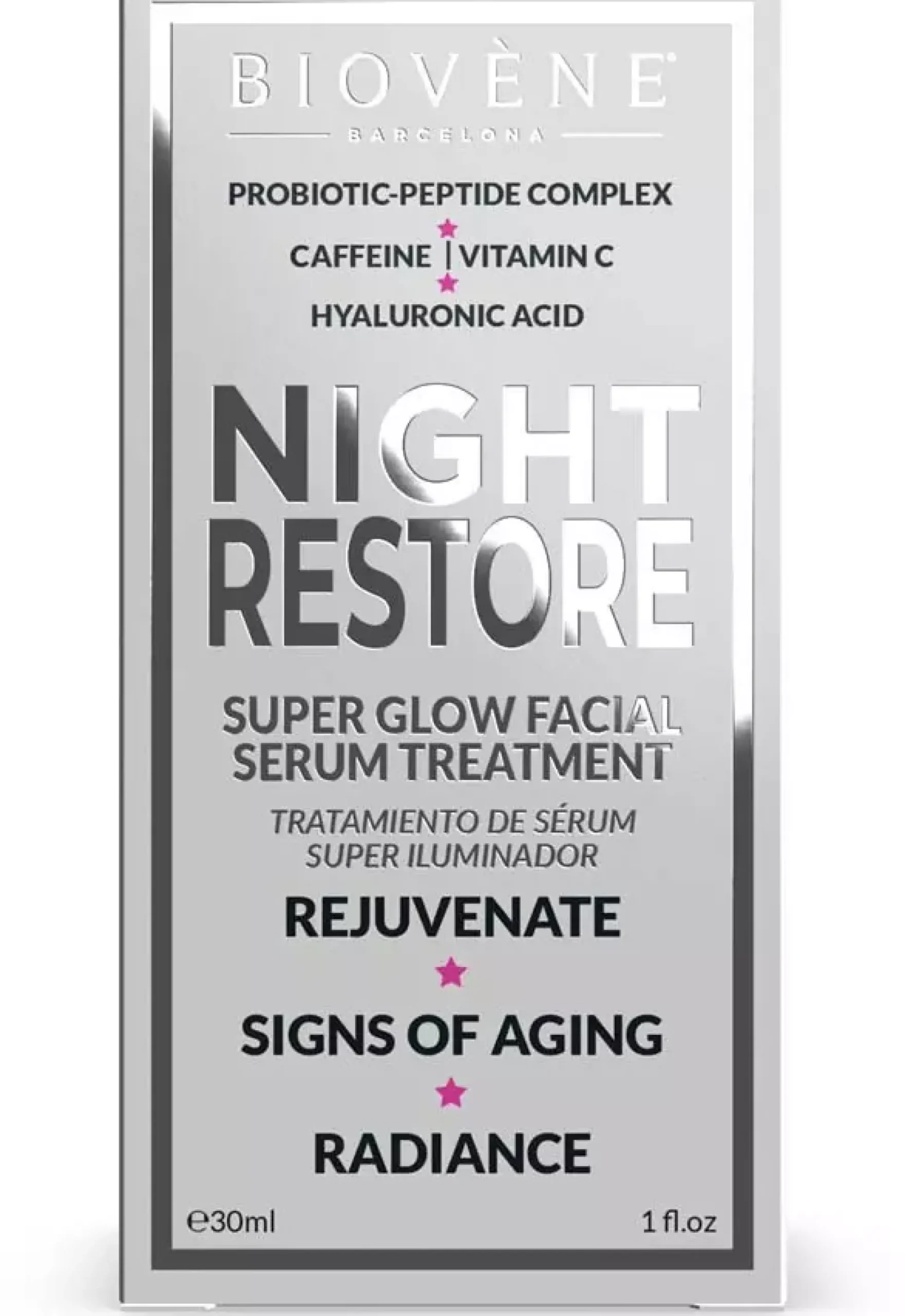 BiovèneStar Collection Night Restore Facial Serum Treatment 30 ml