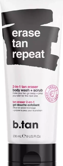 b.tan Erase Tan Repeat - 2-in-1 Bodywash + Scrub 237 ml