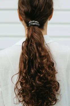 ByBarb Silk Hair Tie Thin Dark gray
