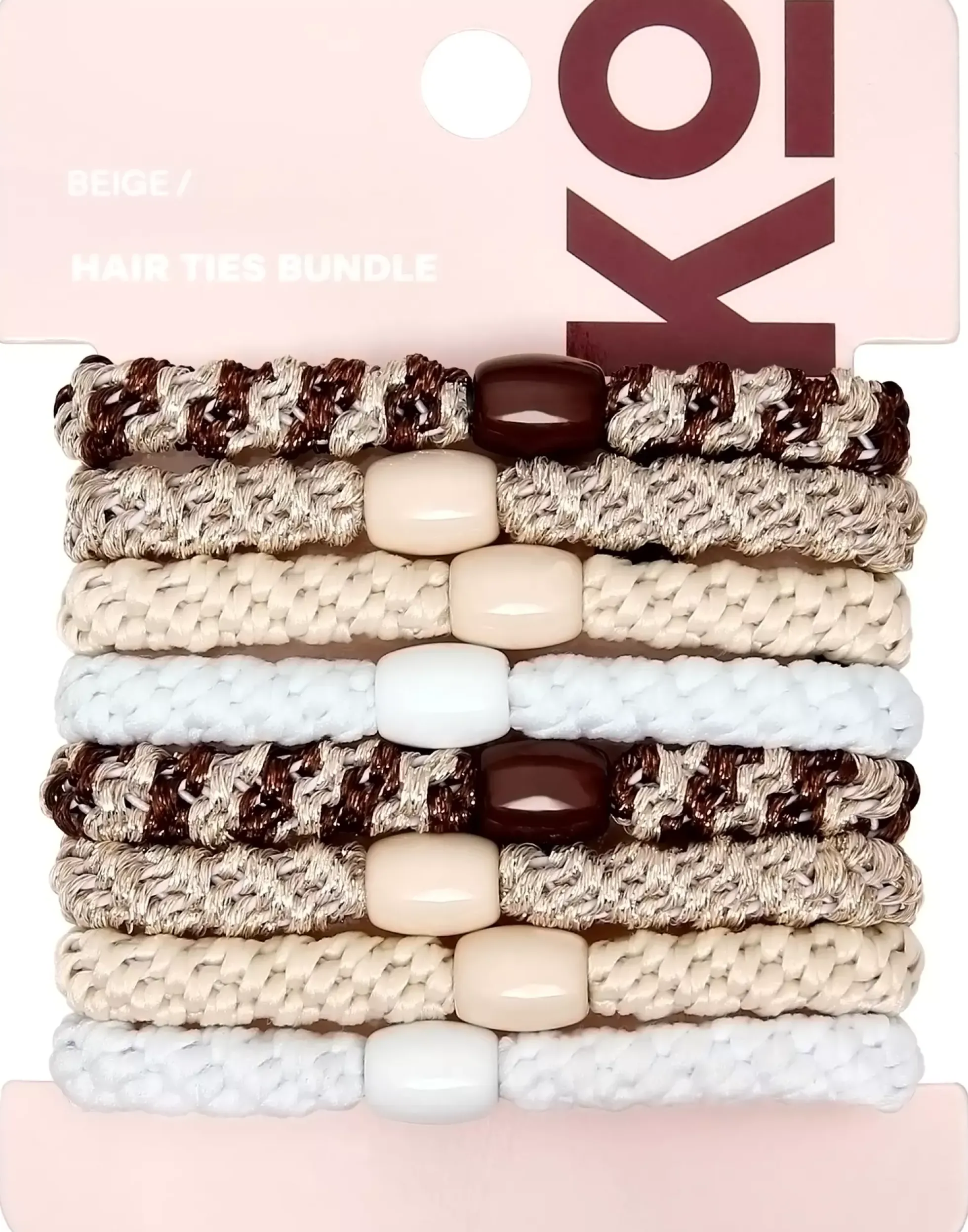 By Lyko Hair Ties Bundle Beige