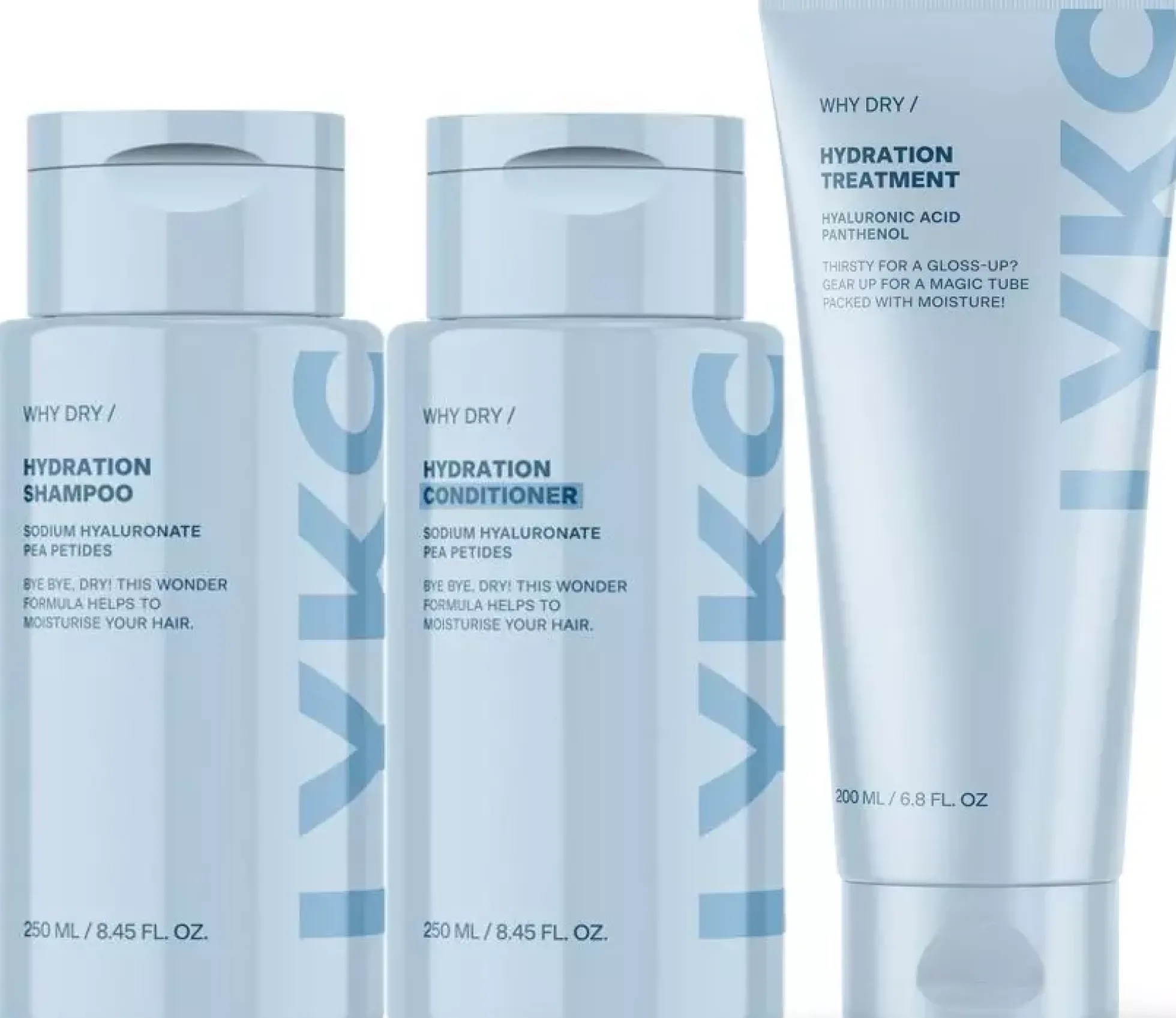 By LykoWhy Dry Hydrating Shampoo 250 ml & Conditioner 250 ml & Treatment 200 ml