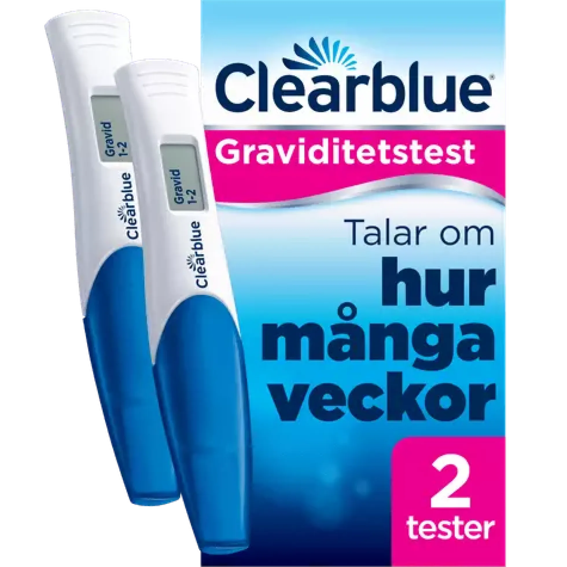 Clearblue Digital graviditetstest med veckoindikator, 2 st