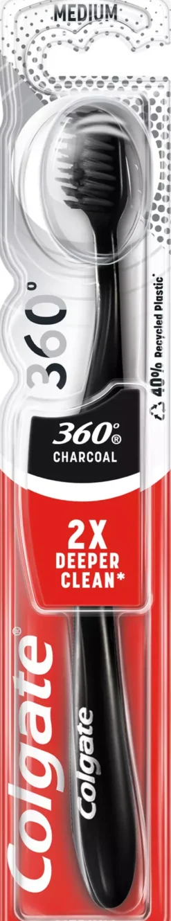 Colgate Toothbrush 360 Charcoal Medium
