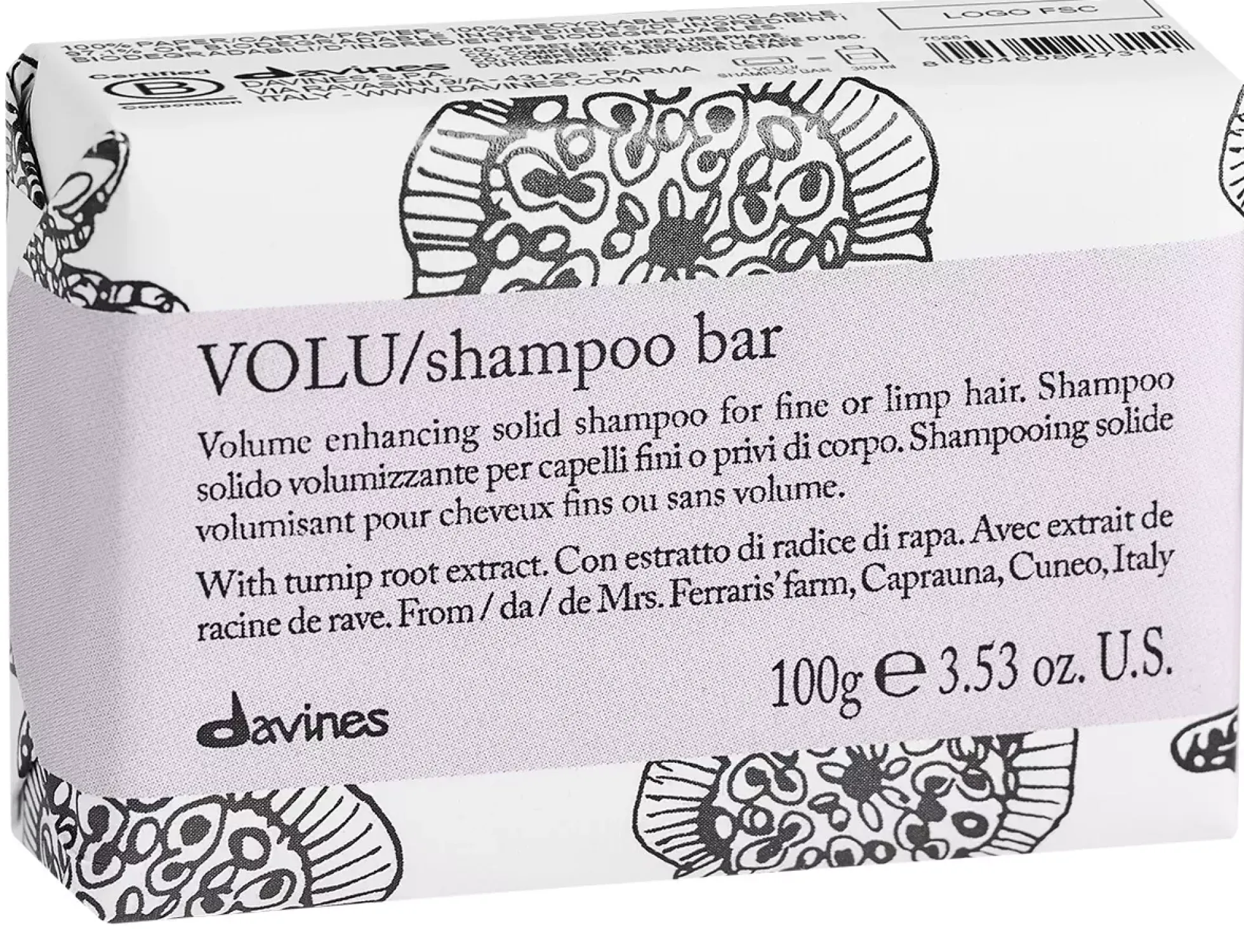 DavinesEssential VOLU/shampoo bar 100 g