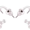 Dazzling J11 2-Pack Hoops Silver