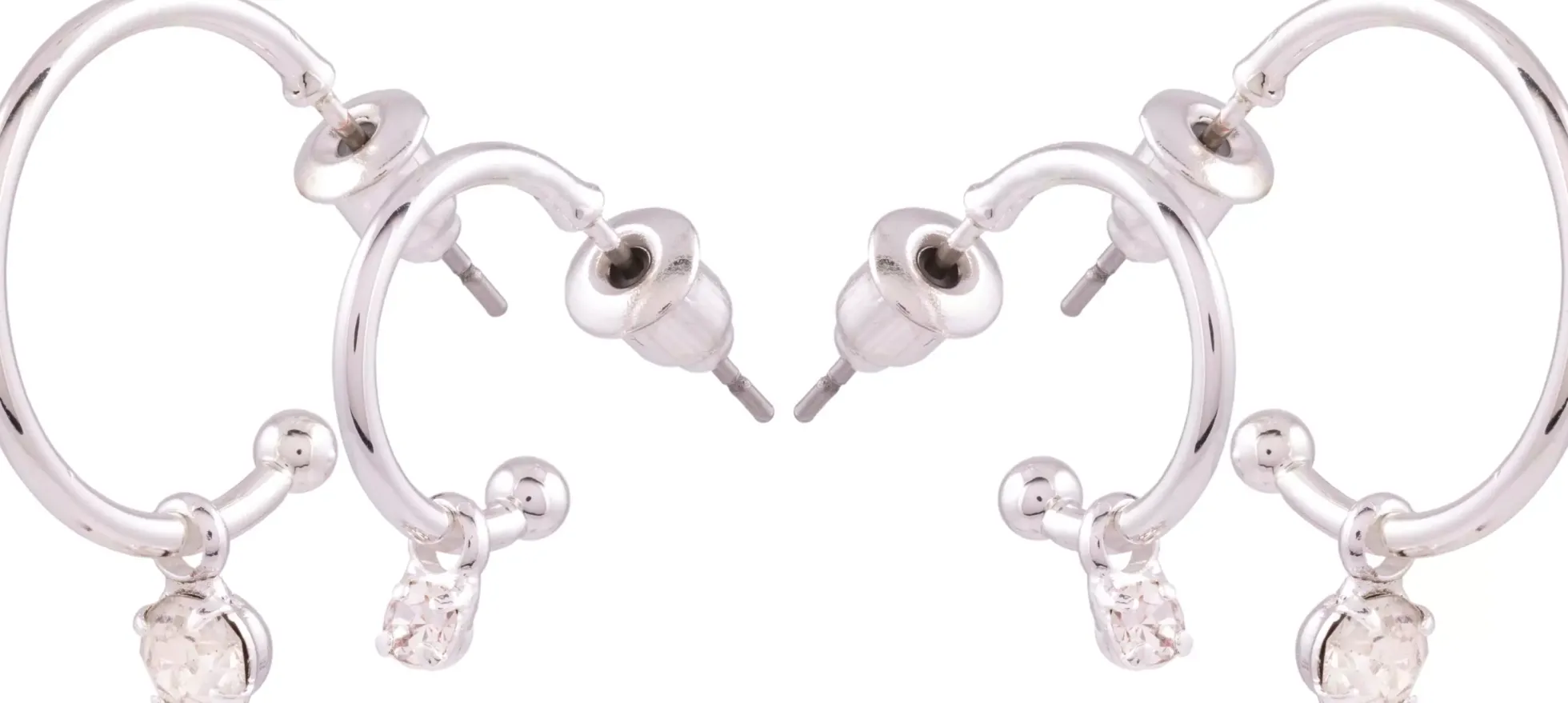Dazzling J11 2-Pack Hoops Silver