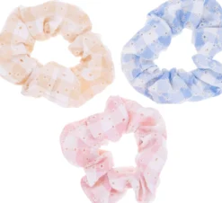 Dazzling Scrunchie 3-Pack Purple/Yellow/Green