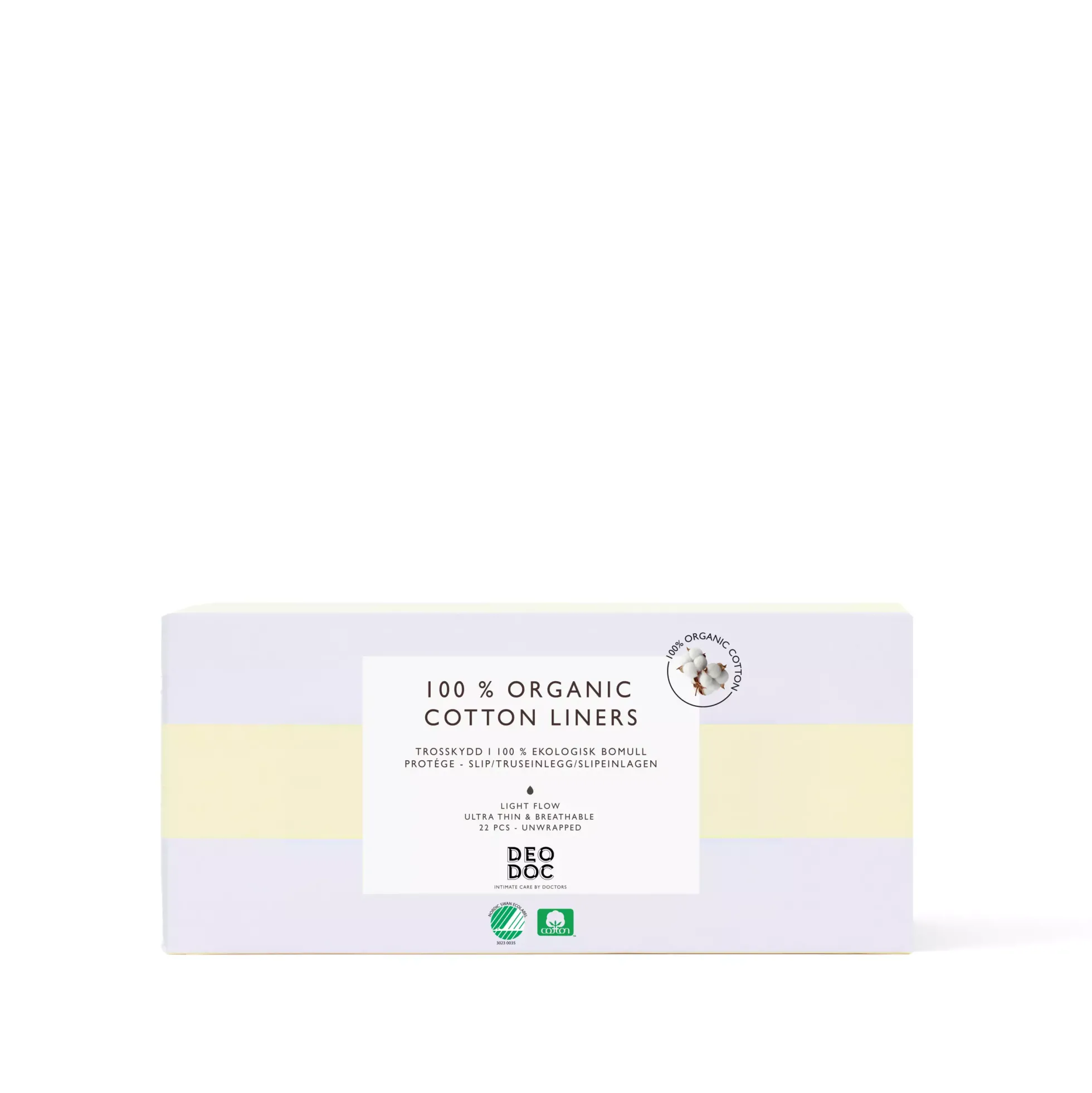 DeoDoc Organic Cotton Liner Unwrapped 22 st