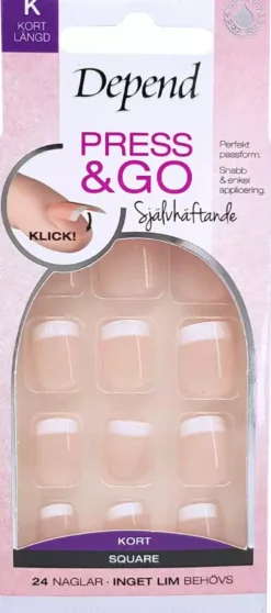 Depend Press & Go French Look Pink Short