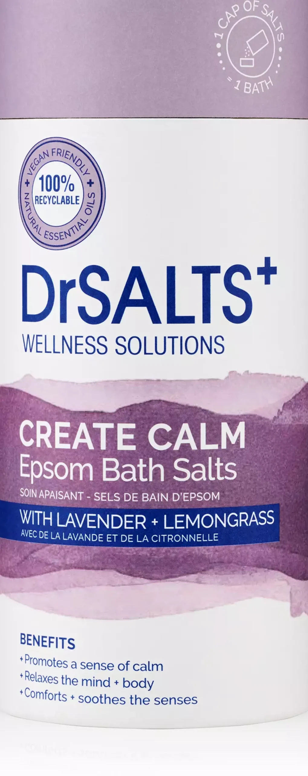DrSALTS+ Create Calm Epsom Bath Salts 750 g