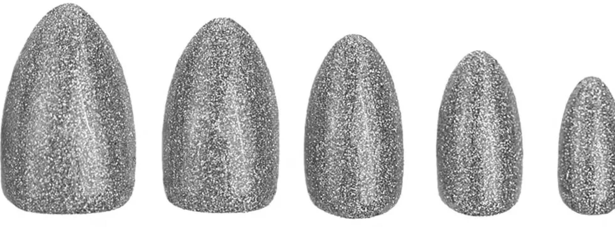 DUFFBEAUTY Instant Pro PressOn Manicure Diamond Dust, Medium Almond