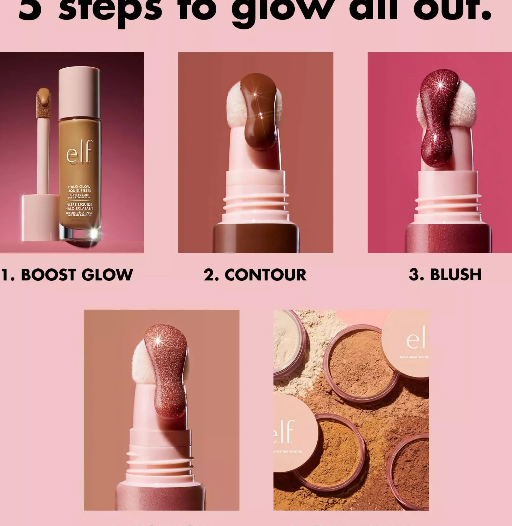 e.l.f. Halo Glow Highlight Beauty Wand Champagne Campaign