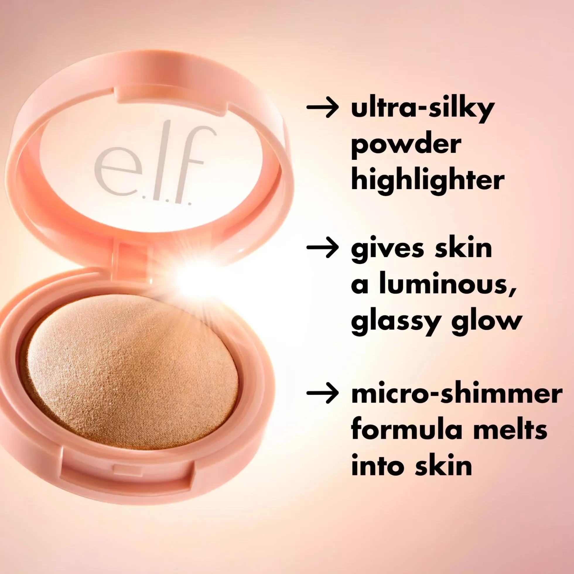 e.l.f. Halo Glow Silky Powder Highlighter Prosecco Poppin'