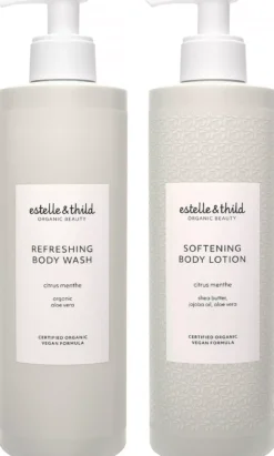Estelle&Thild Organic BeautyCitrus Menthe Refreshing Body Wash 400 ml & Softening Body Lotion 400 ml