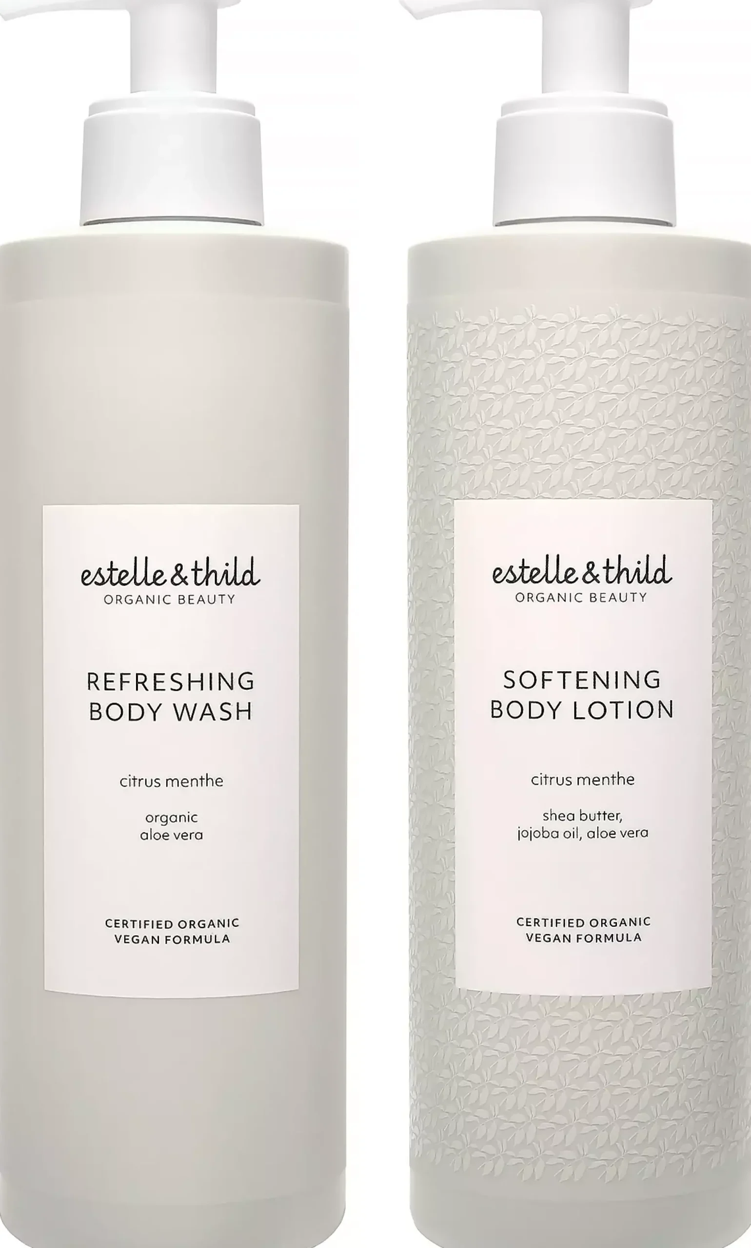 Estelle&Thild Organic BeautyCitrus Menthe Refreshing Body Wash 400 ml & Softening Body Lotion 400 ml
