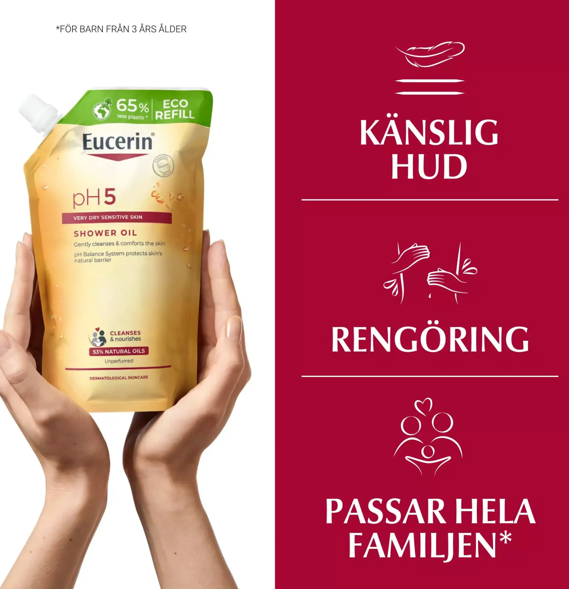 EucerinpH5 Shower Oil Oparfymerad Refill 400 ml