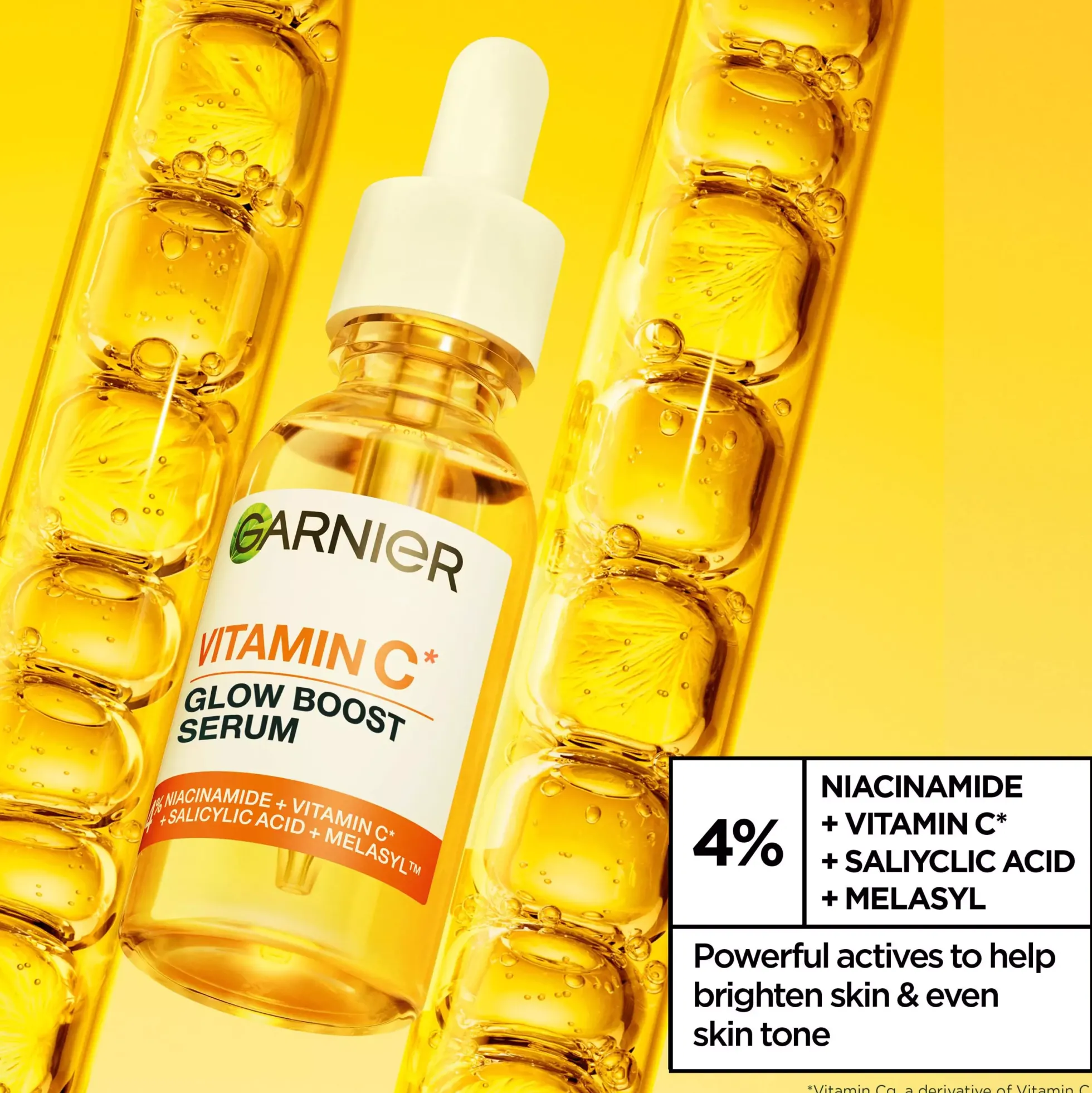Garnier Vitamin C* Glow Boost Serum For Dull Skin 30 ml