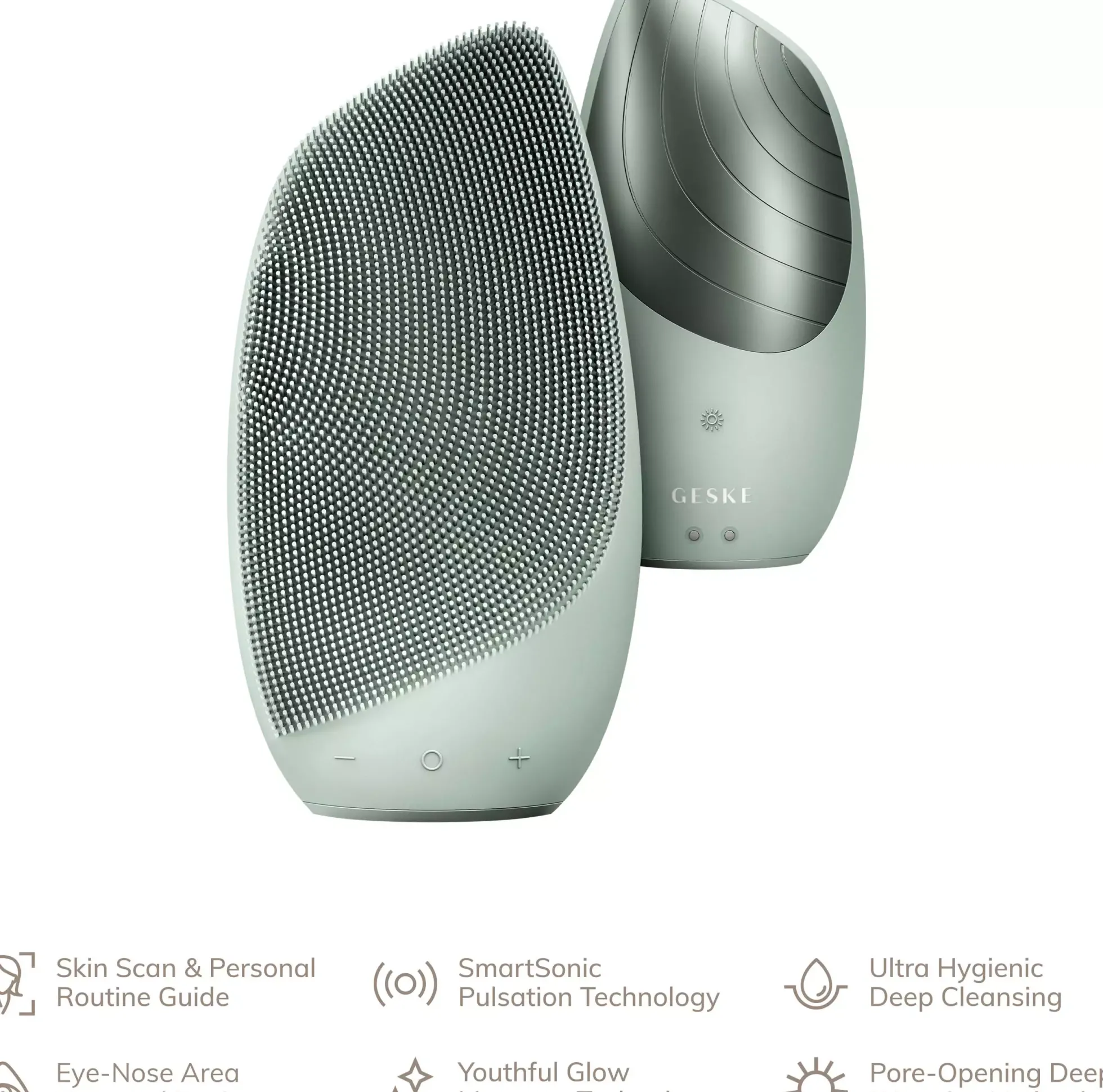 Geske6 in 1 Sonic Thermo Facial Brush Green
