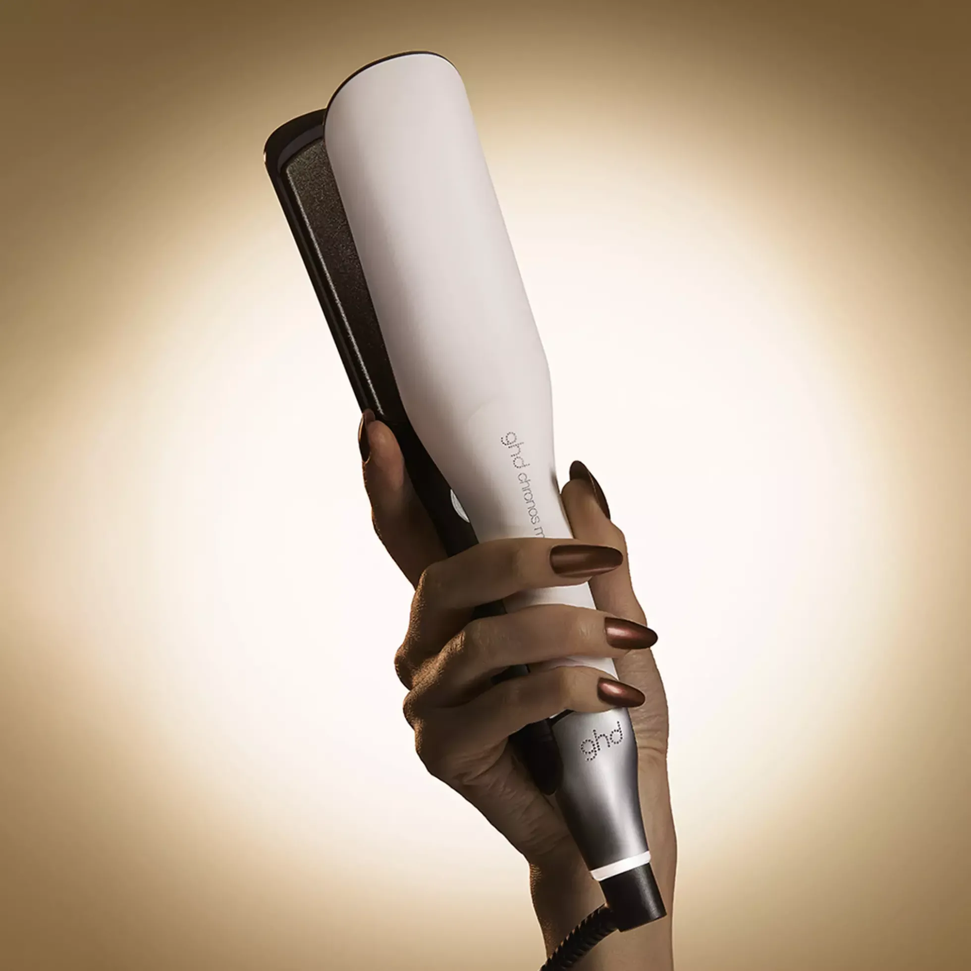 ghd Chronos Max Wide Plate Hair Straightener White