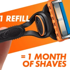 Gillette Fusion5 Razor For Men 1 Razor 2 Razor Blade Refills