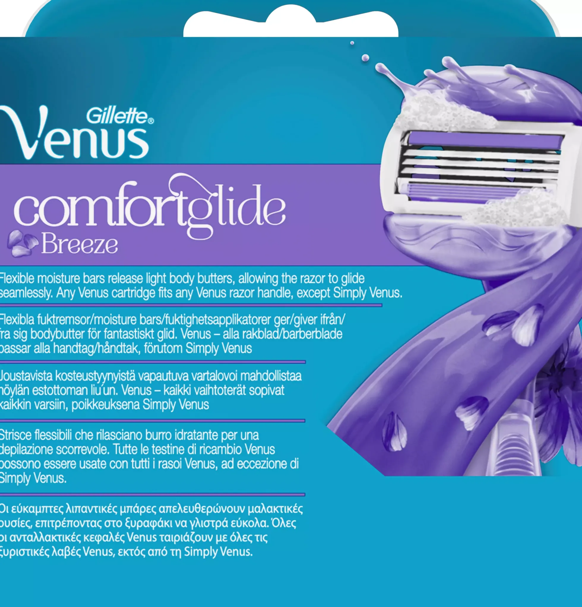 Gillette VenusComfortGlide Breeze Razor Blades 4-pack 4 st