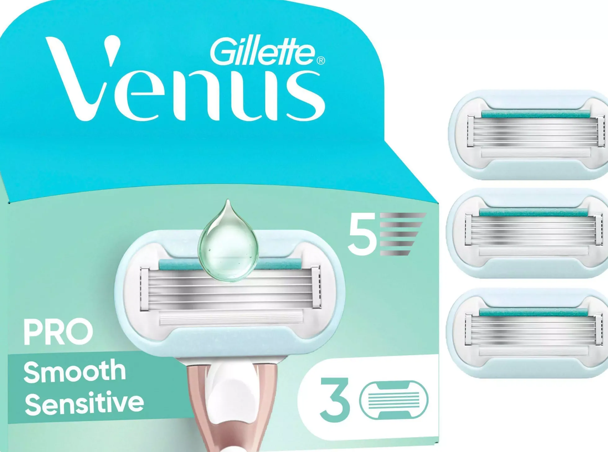 Gillette Venus Pro Smooth Sensitive Razor Blades 3 st
