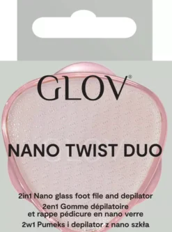 GLOV Nano Twist Duo Nano Glass Foot File And Depilator Pink