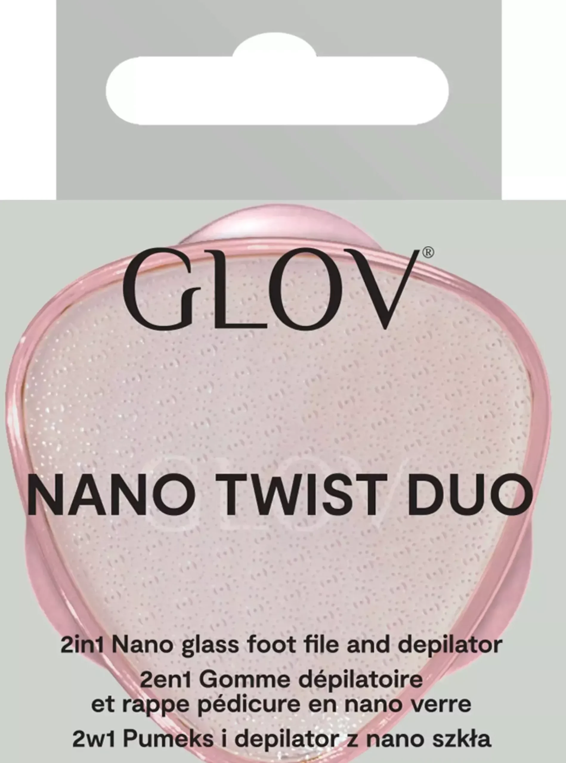 GLOV Nano Twist Duo Nano Glass Foot File And Depilator Pink