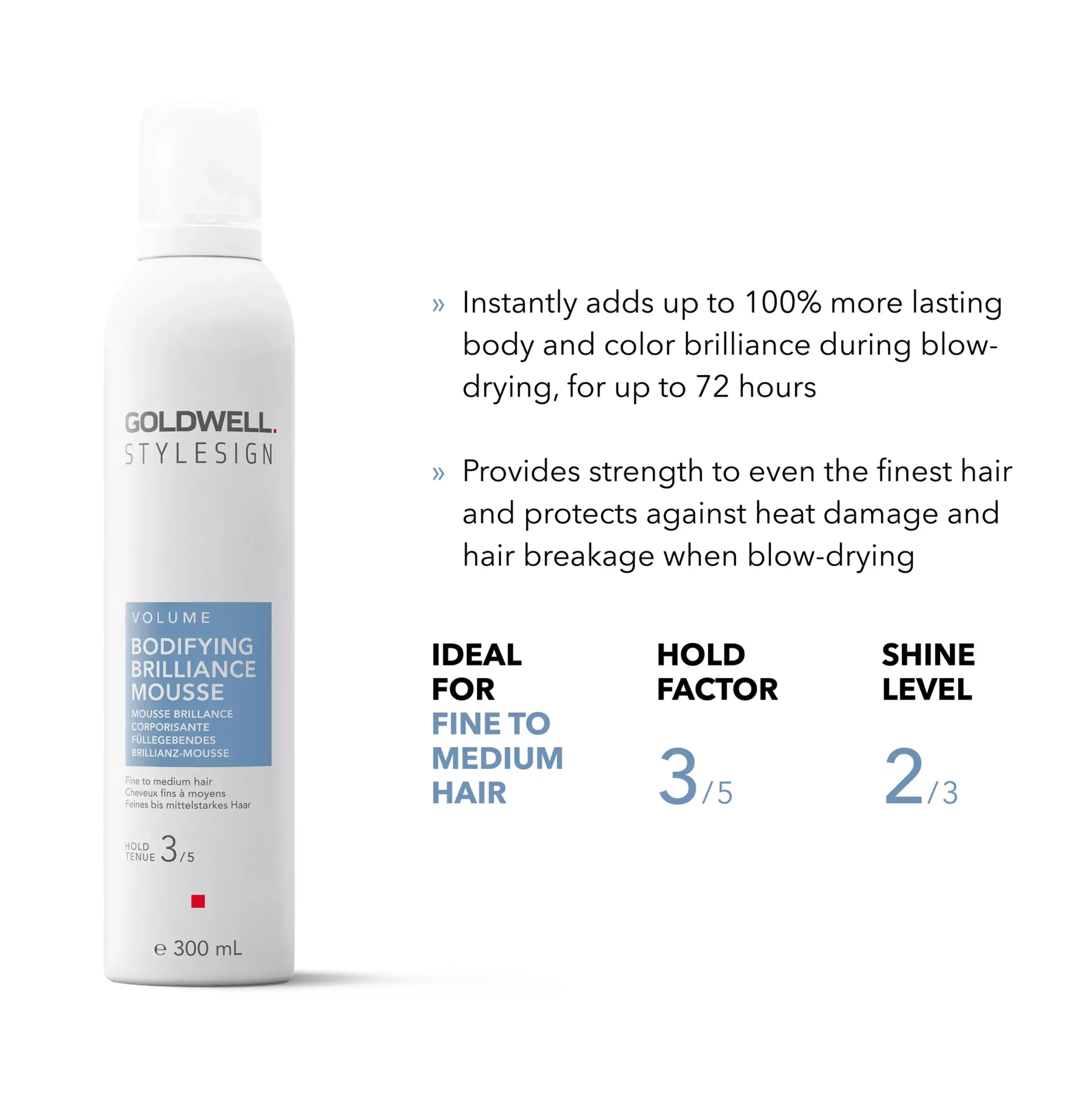 GoldwellStyleSign Volume Bodifying Brilliance Mousse 300 ml