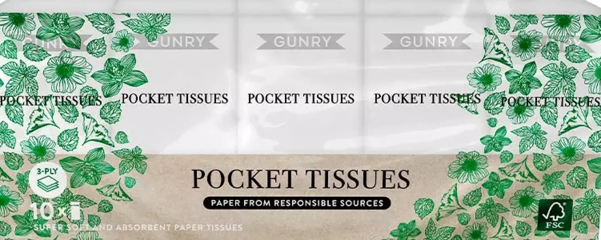 Gunry Pocket Tissues 10 x 10 pcs