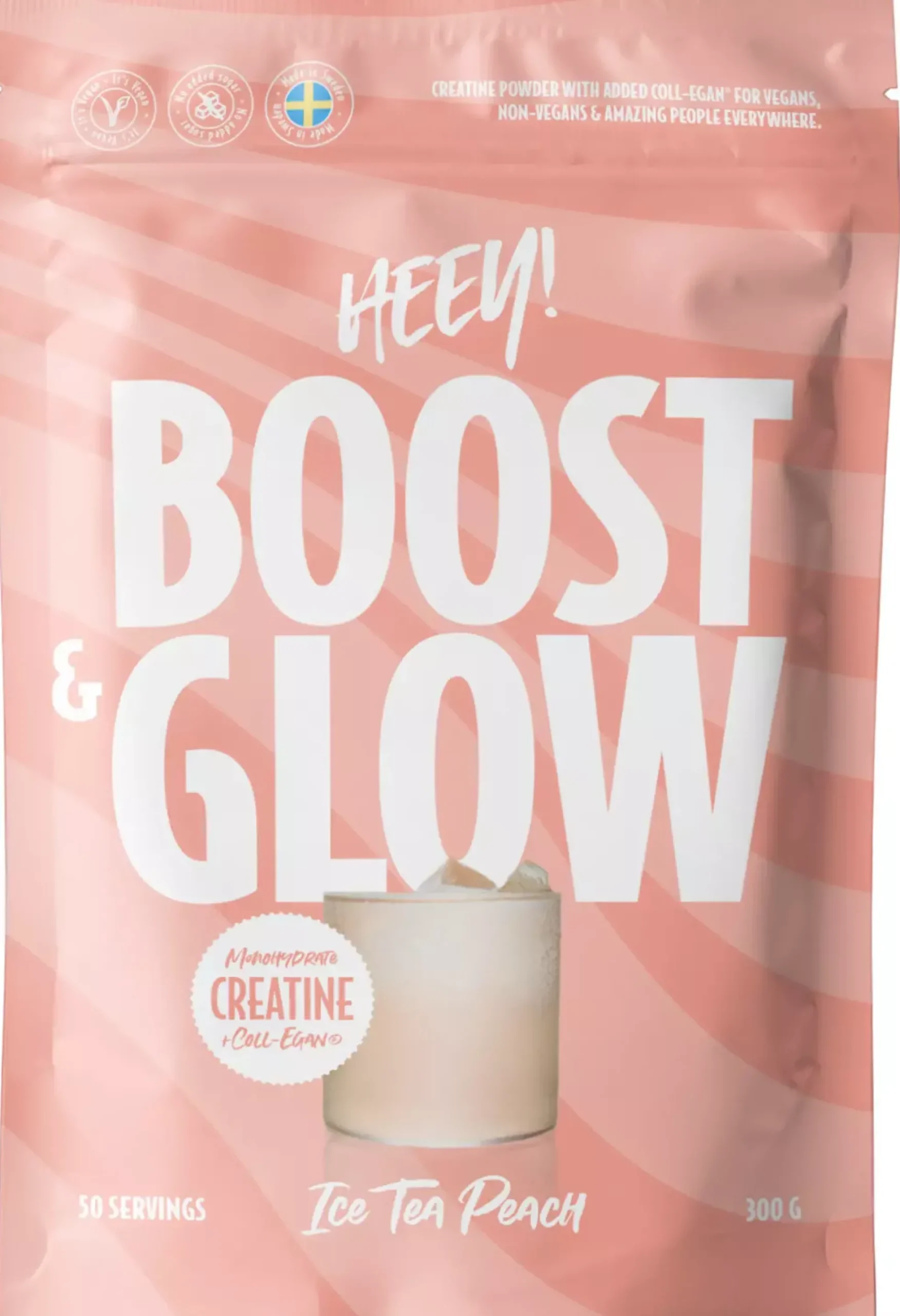 Heey!Creatine Boost & Glow Creatine + Coll-egan® Ice Tea Peach 300 g