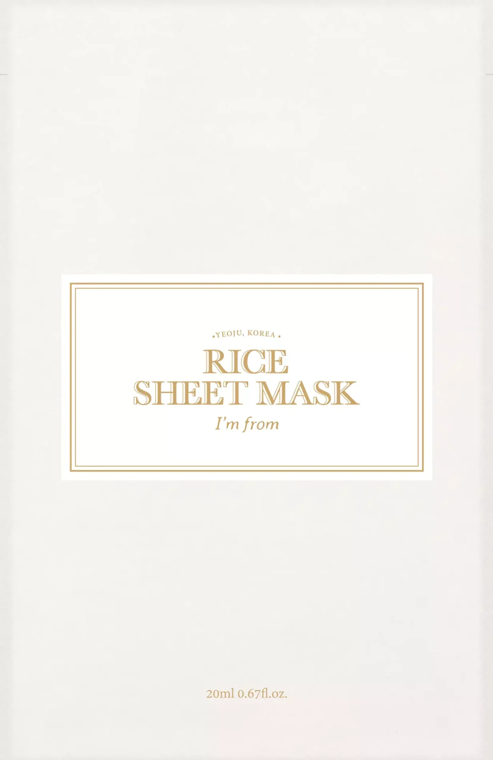 I'm From Rice Sheet Mask 20 ml