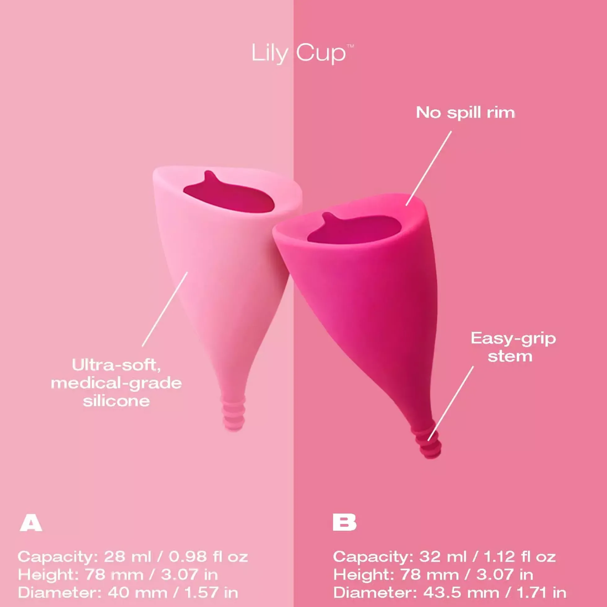INTIMINA Lily Cup A window Menstrual cup A