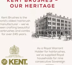Kent Brushes Classic Shine Medium Black Porcupine Mixed Bristle Hairbrush