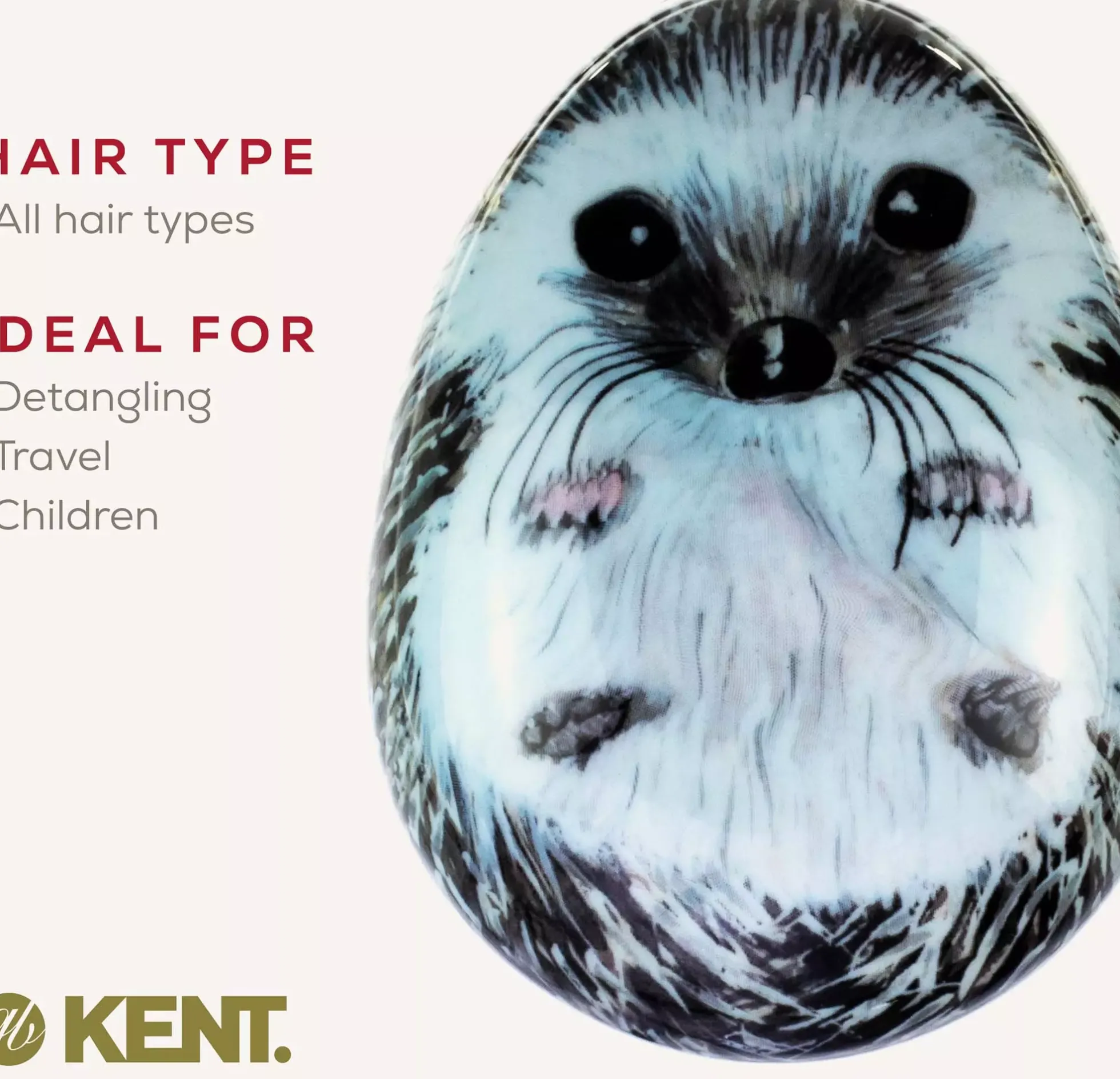 Kent Brushes Pebble Hedgehog Detangling Brush – mini utredningsborste