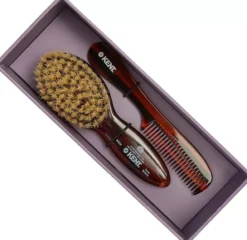 Kent Brushes Soft Natural Bristle Baby Brush and Comb Set