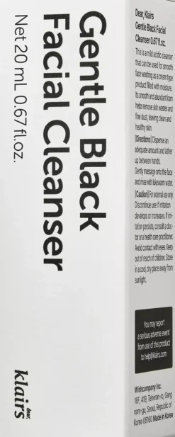 KlairsGentle Black Facial Cleanser 20 ml