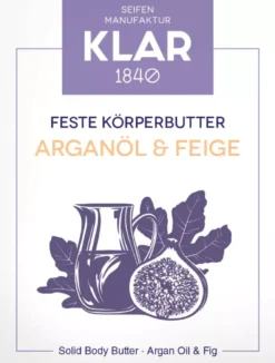 Klar Seifen Solid Body Butter Argan Oil & Fig 60 g