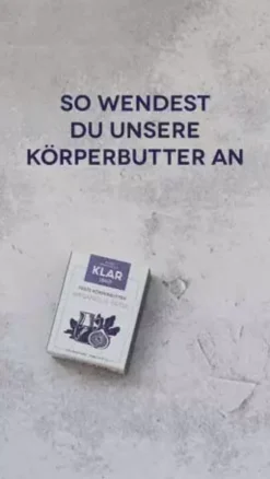 Klar Seifen Solid Body Butter Argan Oil & Fig 60 g