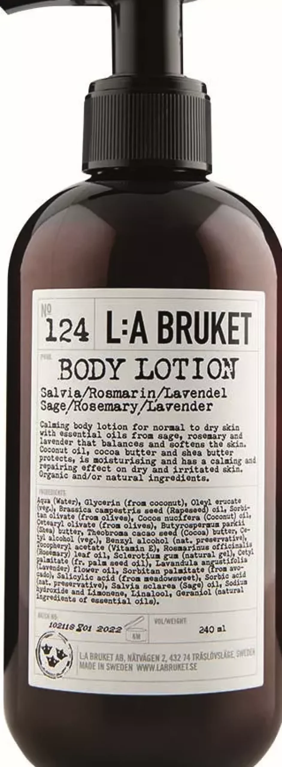 L:a Bruket 124 Body Lotion Sage/Rosemary/Lavender 240 ml
